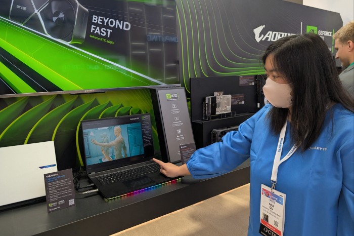 A gaming laptop enhanced with a superfast Nvidia chip