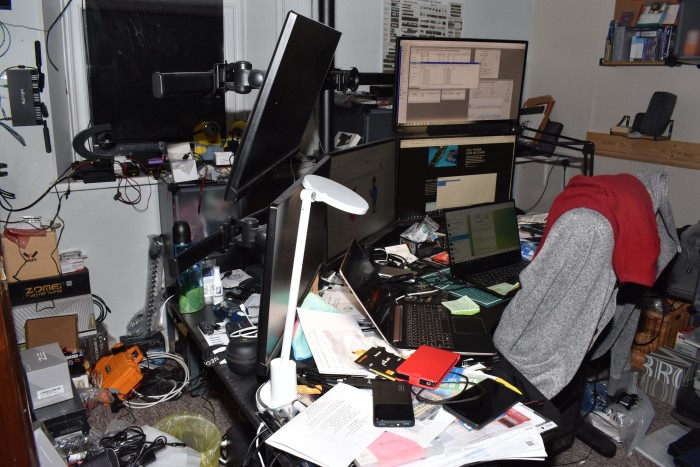 Items found during the search of an address in Great Yarmouth, England, where Orlin Roussev was arrested in 2023