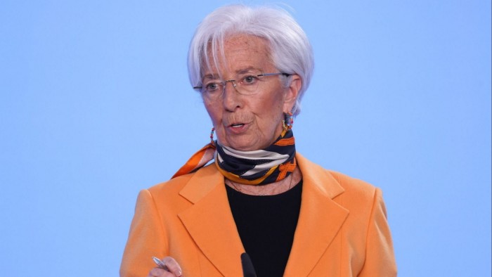 Christine Lagarde speaks at a news conference