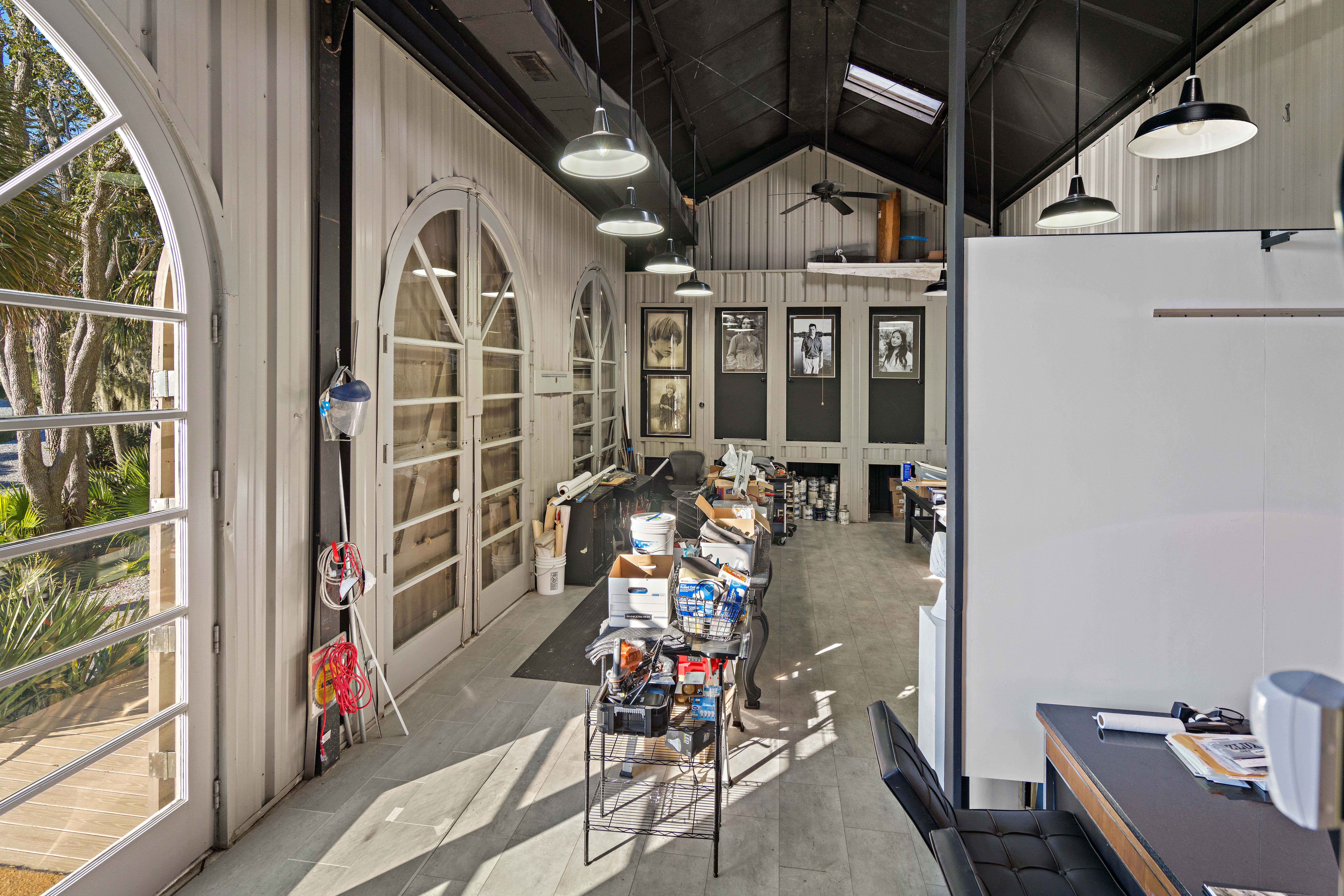 Interior of artist's studio, Louisiana