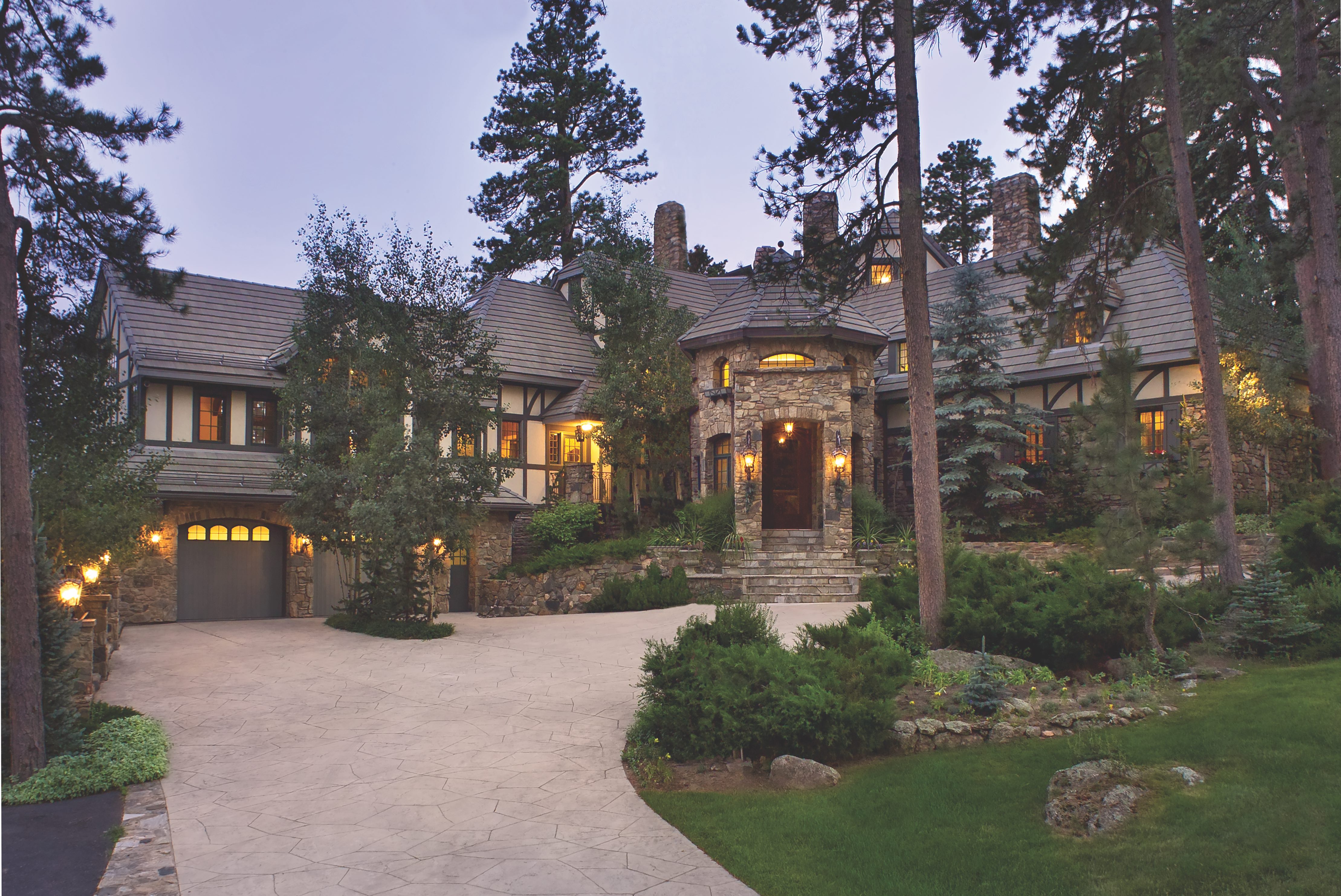 Exterior of luxury home, Colorado