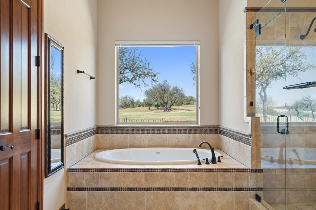 A home for sale in Austin, Texas, by a golf course.