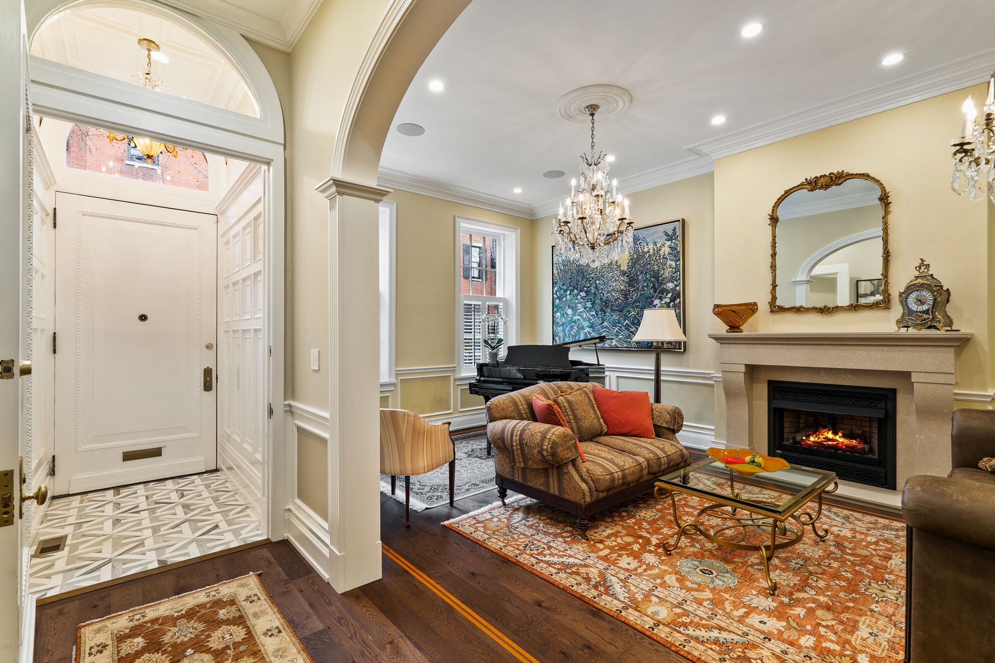 A home for sale on Delancey Place in Philadelphia.