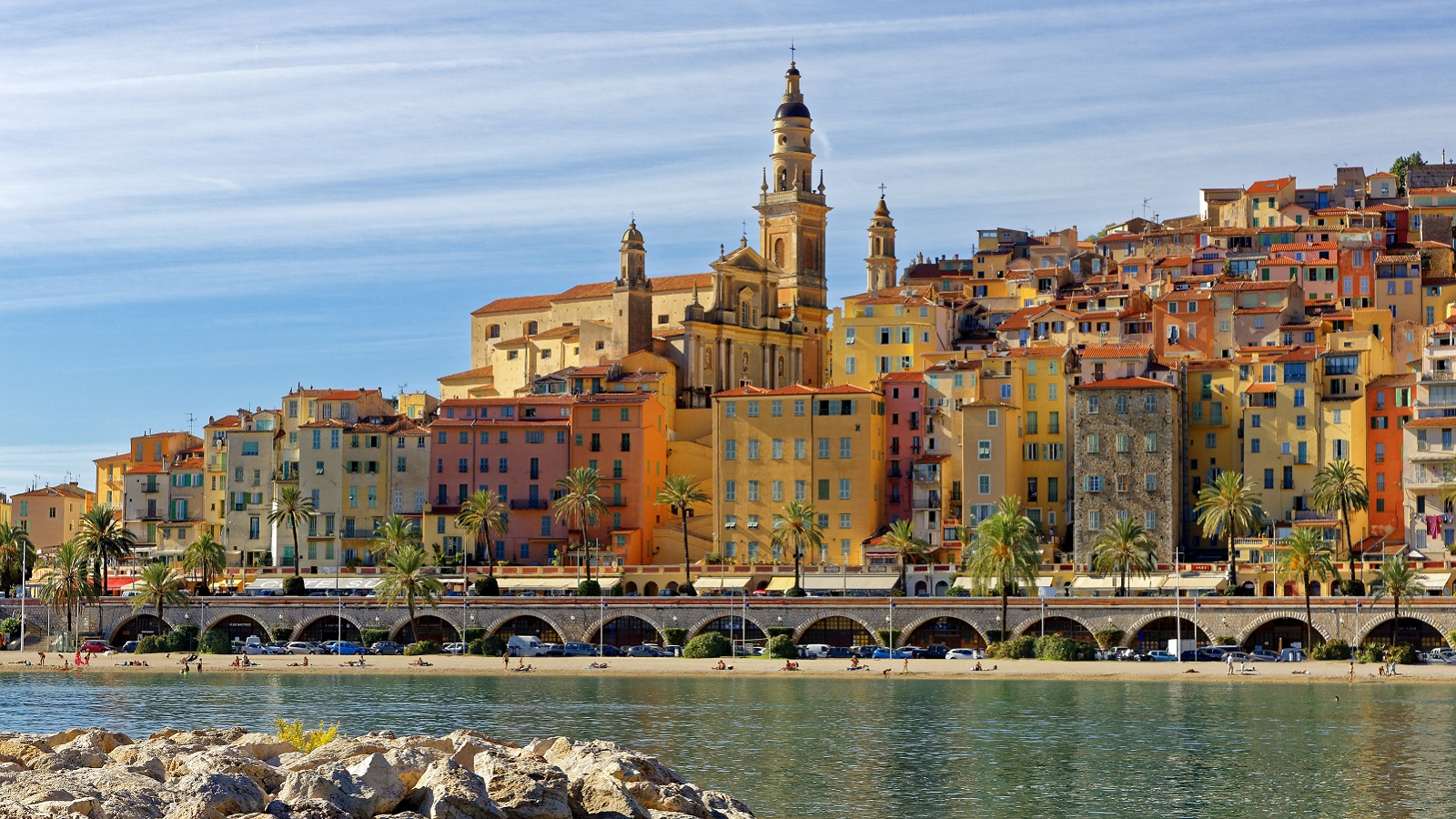 A view of Menton, Cote d'Azur, South of France