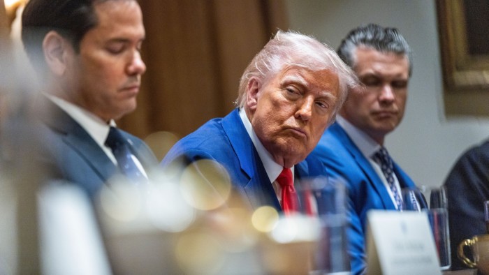 Donald Trump with Marco Rubio and Pete Hegseth