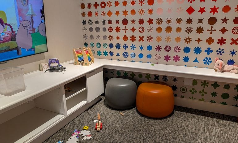 Furniture, Table, Computer Hardware