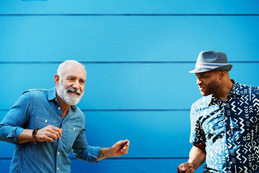 A baby boomer and Gen xer dancing