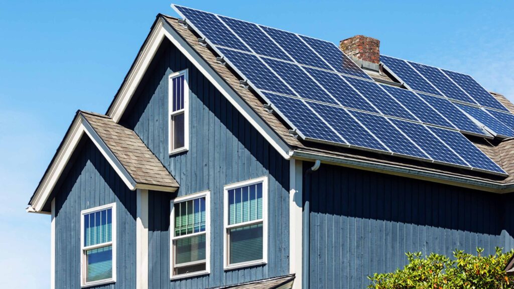 solar panels on home