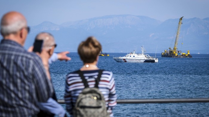 The 56-metre vessel sank off the coast of Sicily