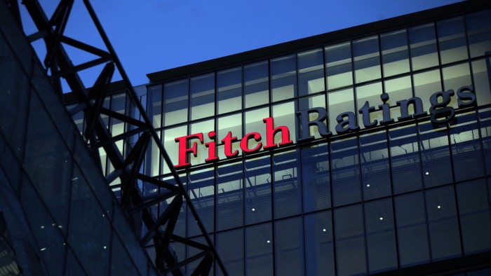 A Fitch Ratings sign