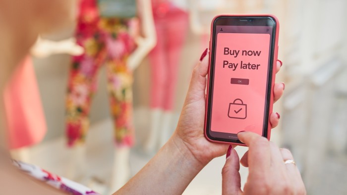 A generic buy now, pay later service on a smartphone screen