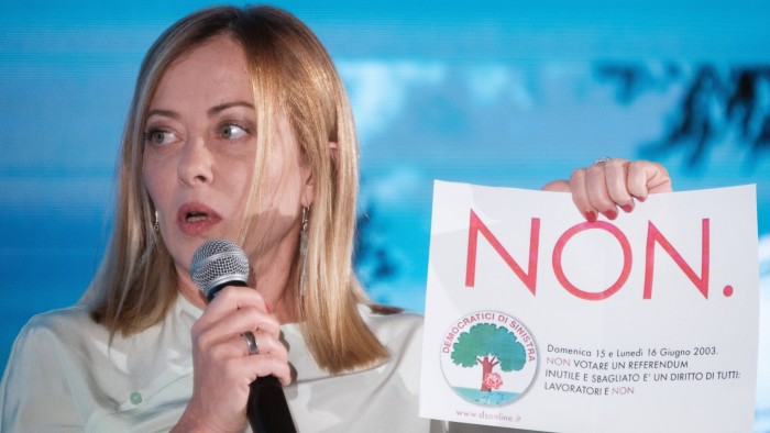 Italian Prime Minister Giorgia Meloni