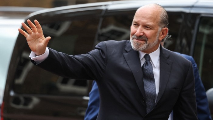 US Secretary of Commerce Howard Lutnick waves as he arrives at Lancaster House in London