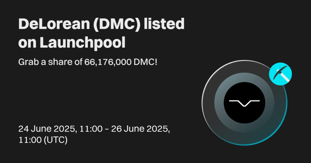 Bitget Launchpool to List DeLorean (DMC), Offering 66 Million Tokens in Rewards