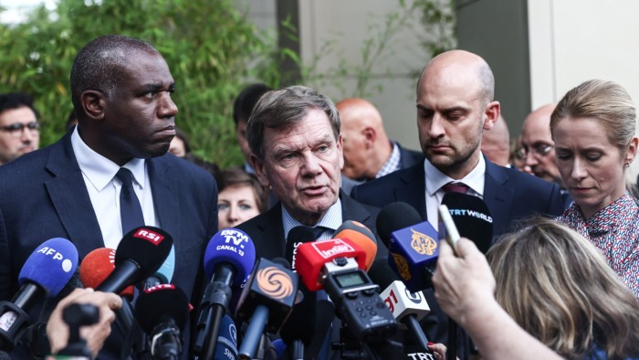 From left: David Lammy, Johann Wadephul, Jean-Noël Barrot and Kaja Kallas