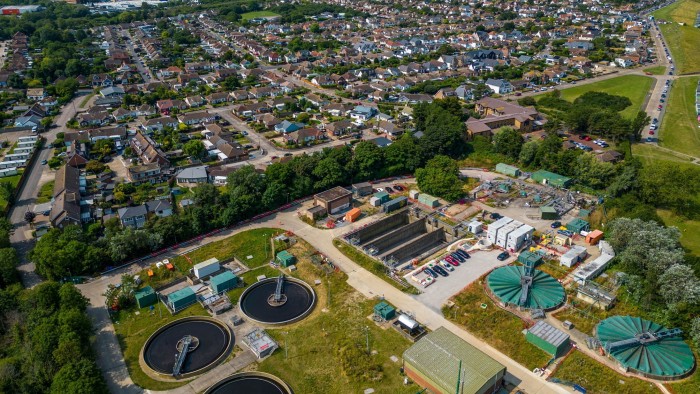 Southern Water’s Swalecliffe wastewater treatment works near Whitstable in Kent, England
