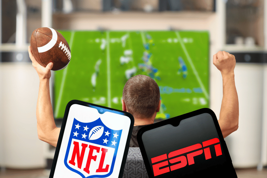 NFL and ESPEN logos displayed on a screen