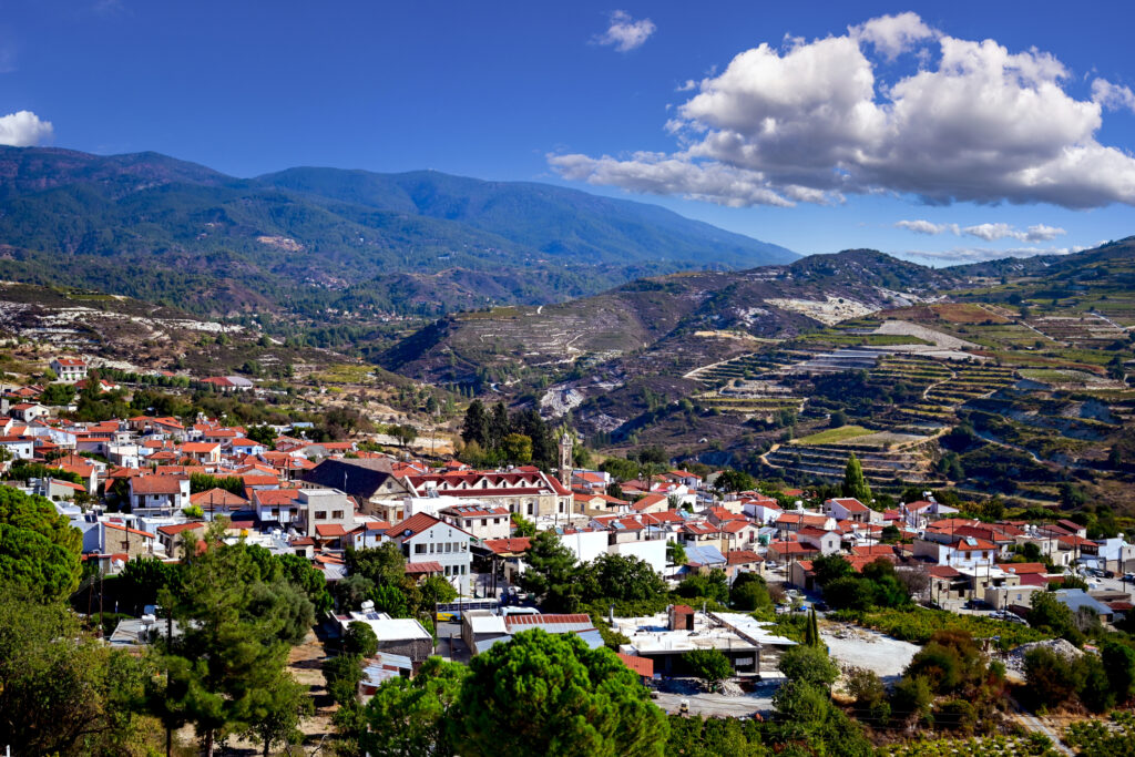 View from the village of Omodos - Cyprus.