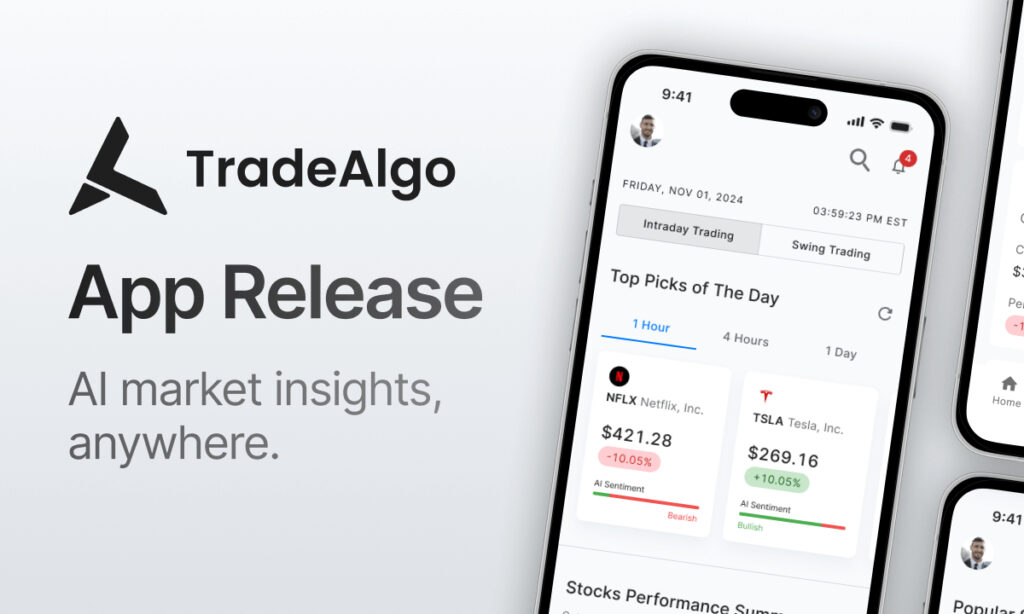 Tradealgo Launches Mobile App For Real-Time Market Insights
