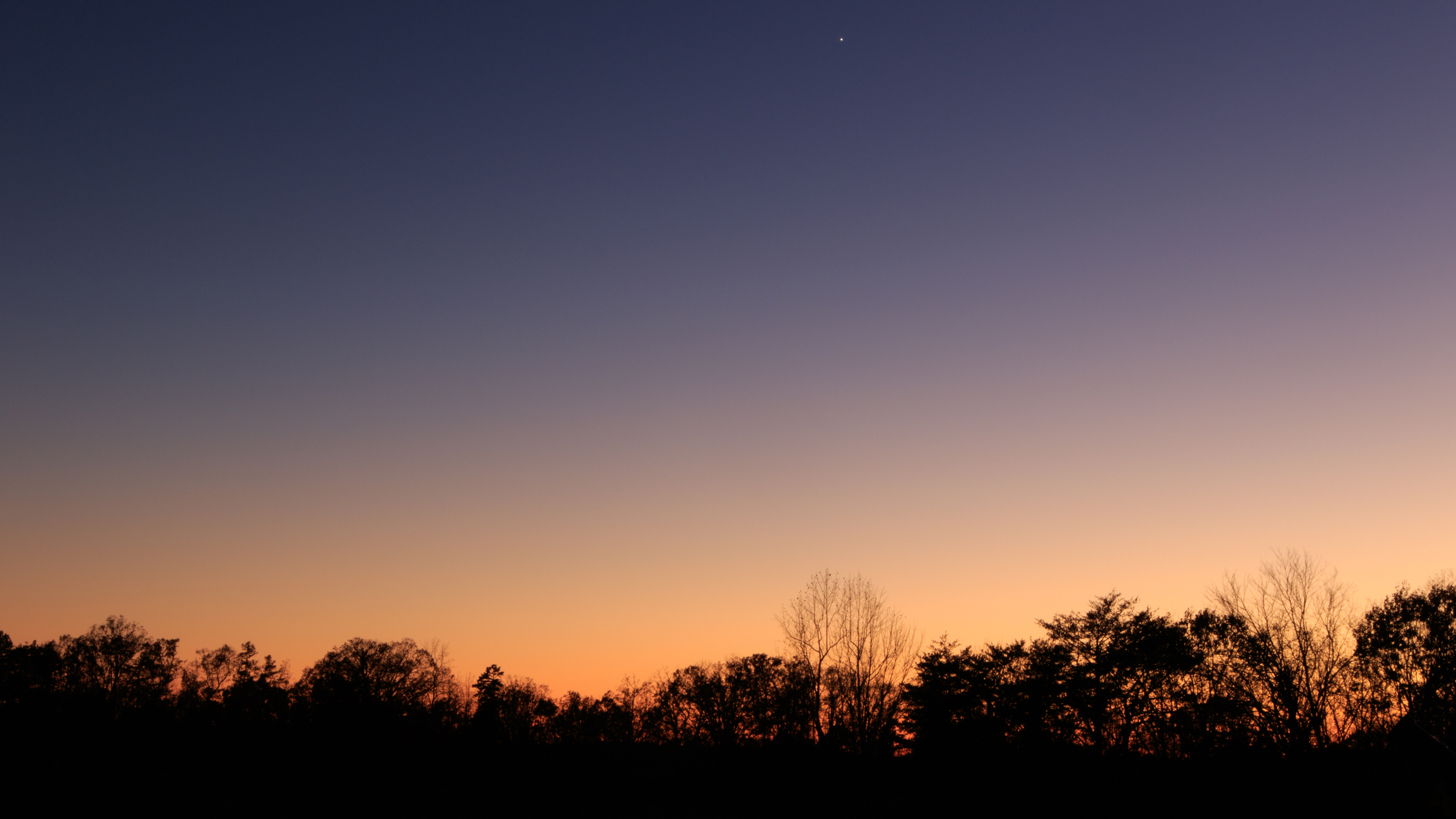 photograph of planet Venus at sunset in Pickett State Park