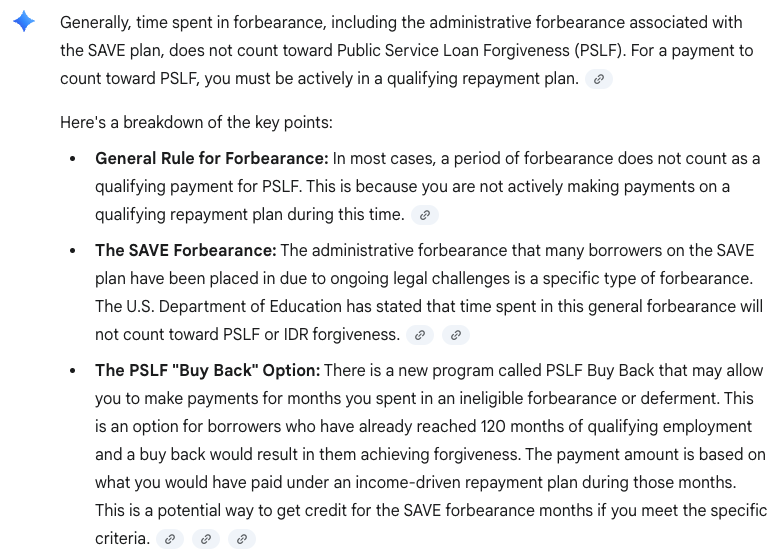 Google Gemini Save Forbearance Google Gemini Save Forbearance | Screenshot By The College Investor