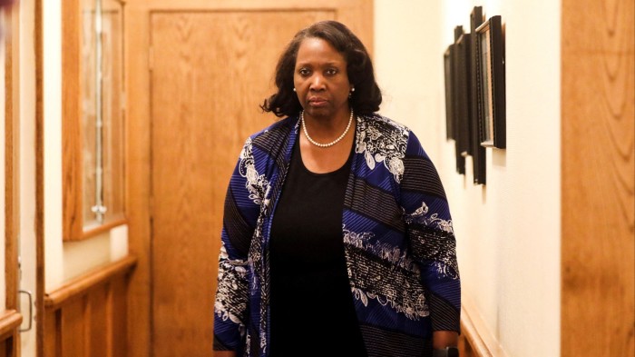 Federal Reserve Governor Lisa Cook attends the Federal Reserve Bank of Kansas City’s 2025 Jackson Hole economic symposium