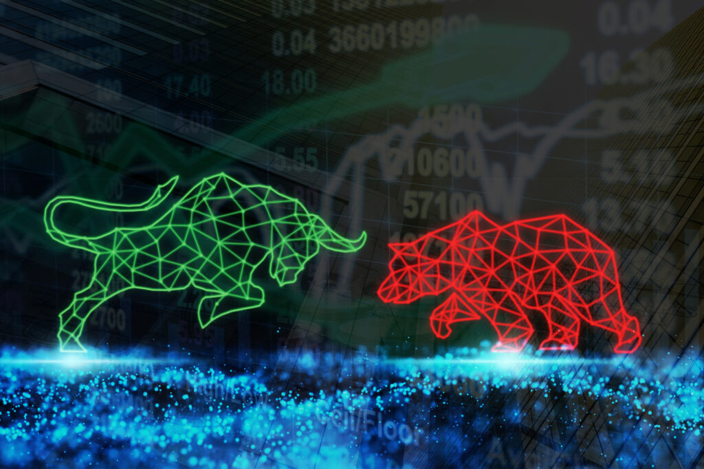 green digital bull vs red digital bull