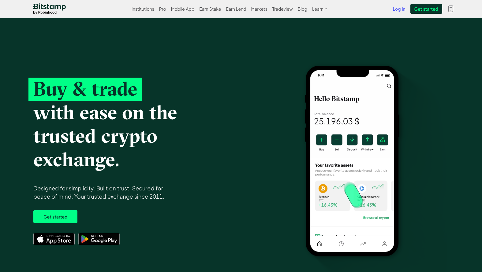 bitstamp by robinhood homepage