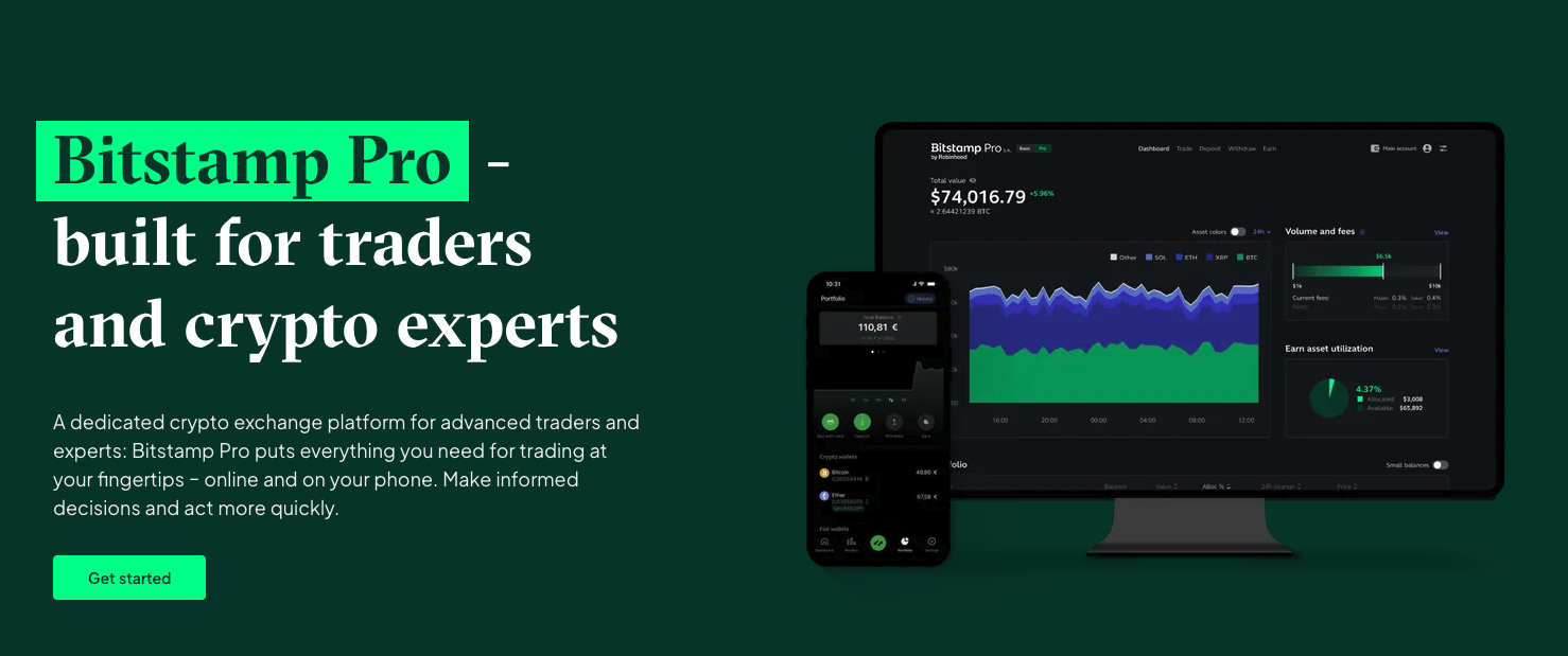 Bitstamp pro screenshot