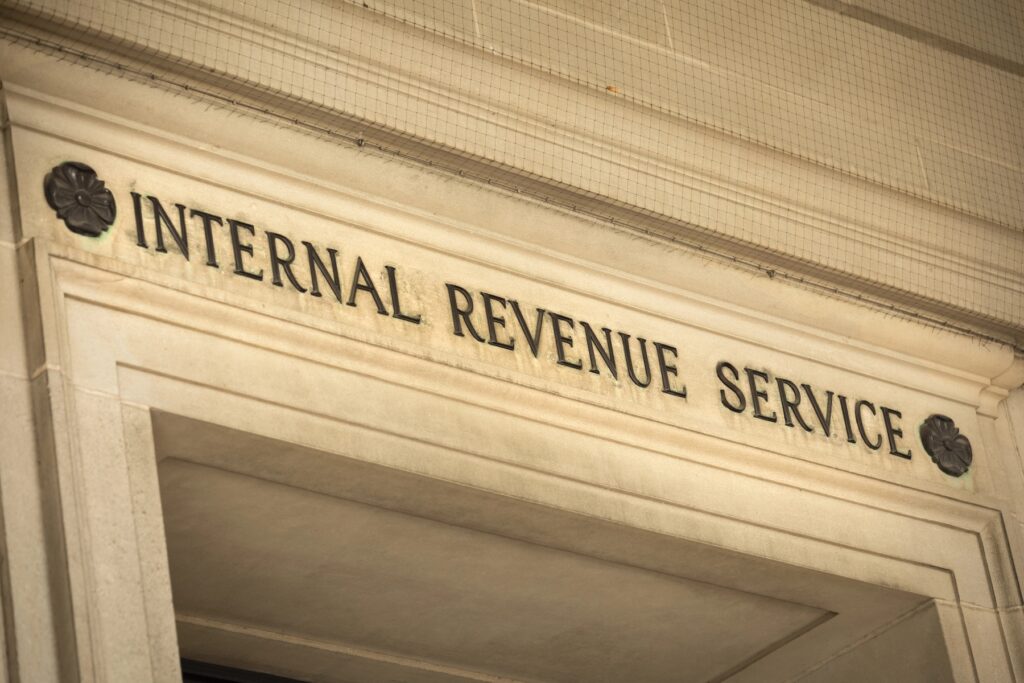 Internal Revenue Service federal building Washington DC USA | Source: AevanStock