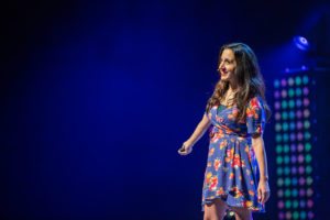 Paula Pant on stage at World Domination Summit