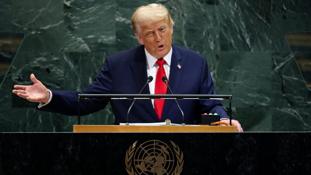 Trump claims UN sabotage with escalator, teleprompter