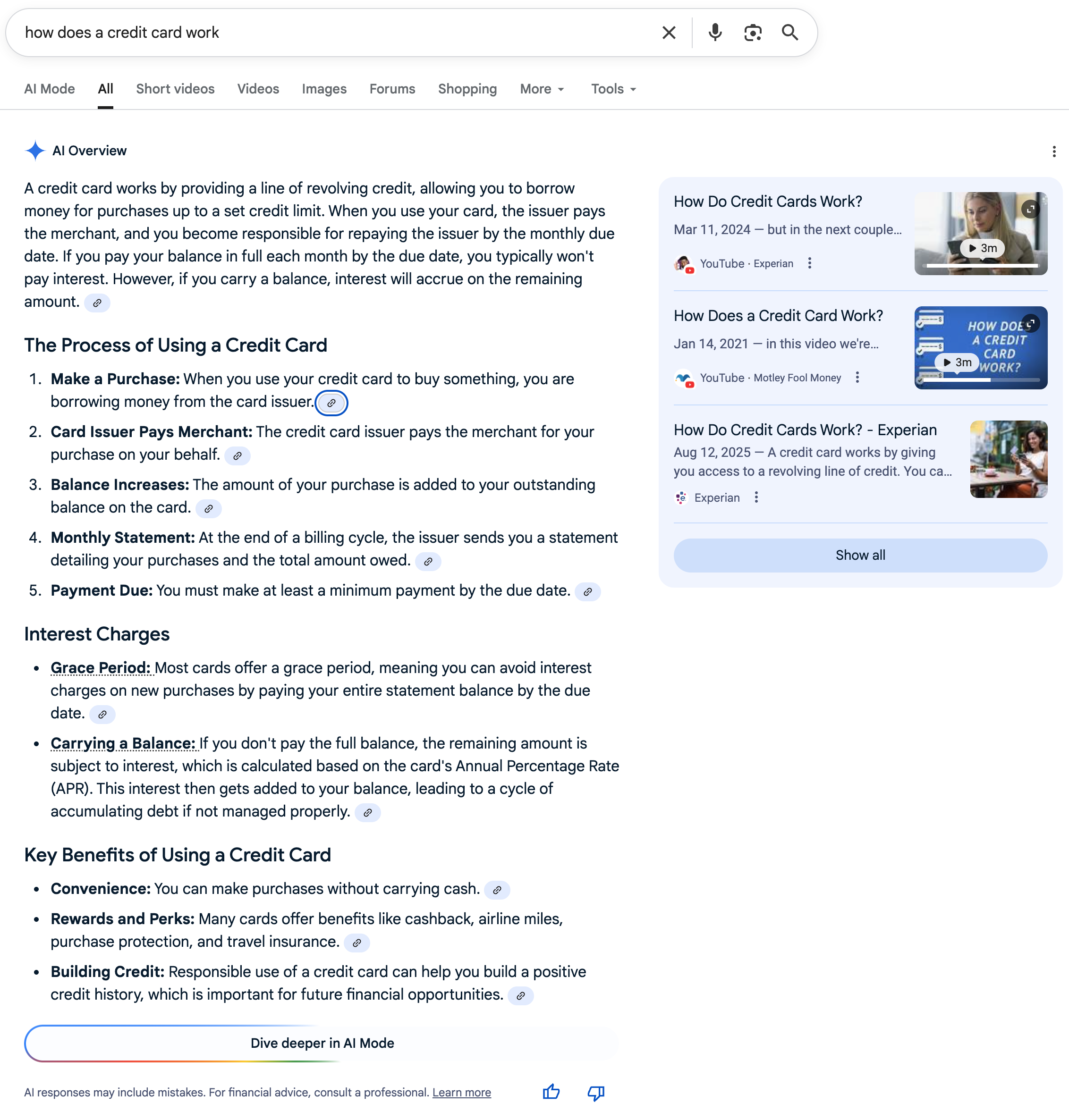How does a credit card work | Screenshot by The College Investor
