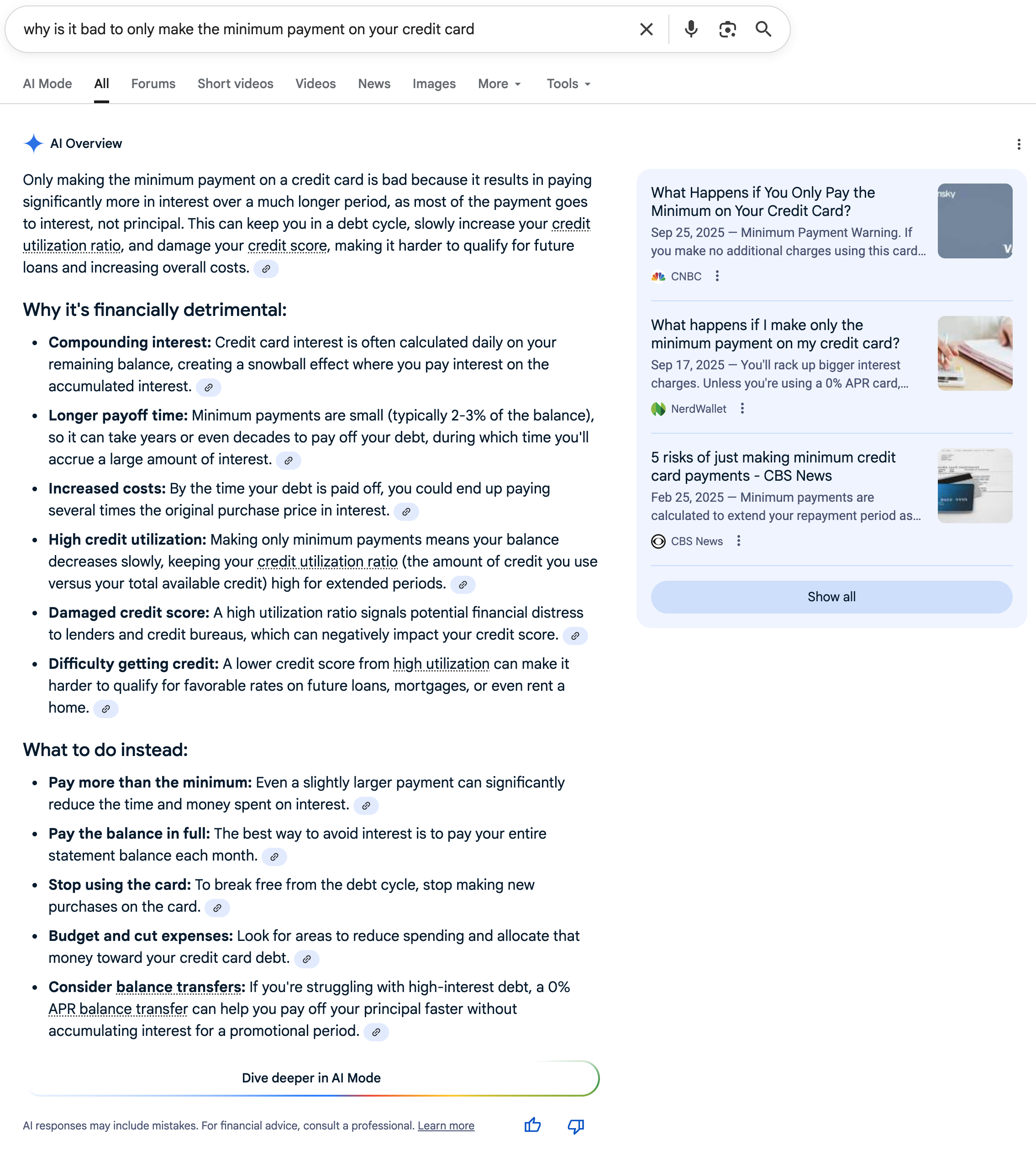 Minimum Payment | Screenshot by The College Investor