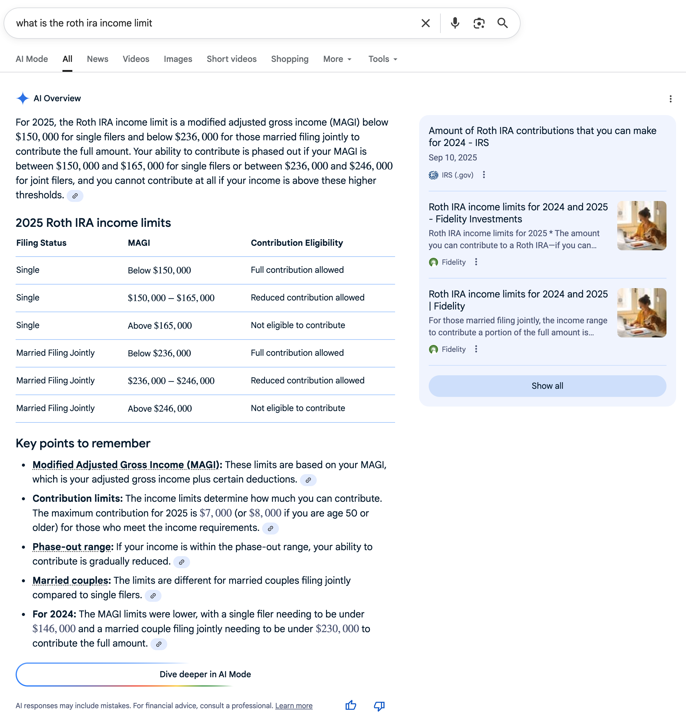 Roth IRA Income Limit | Screenshot by The College Investor