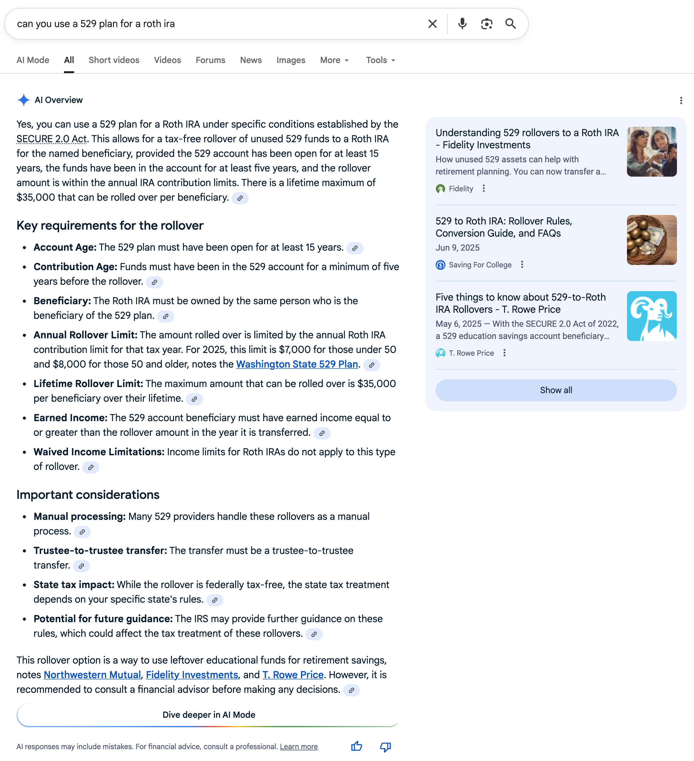 529 plan roth IRA | Screenshot by The College Investor