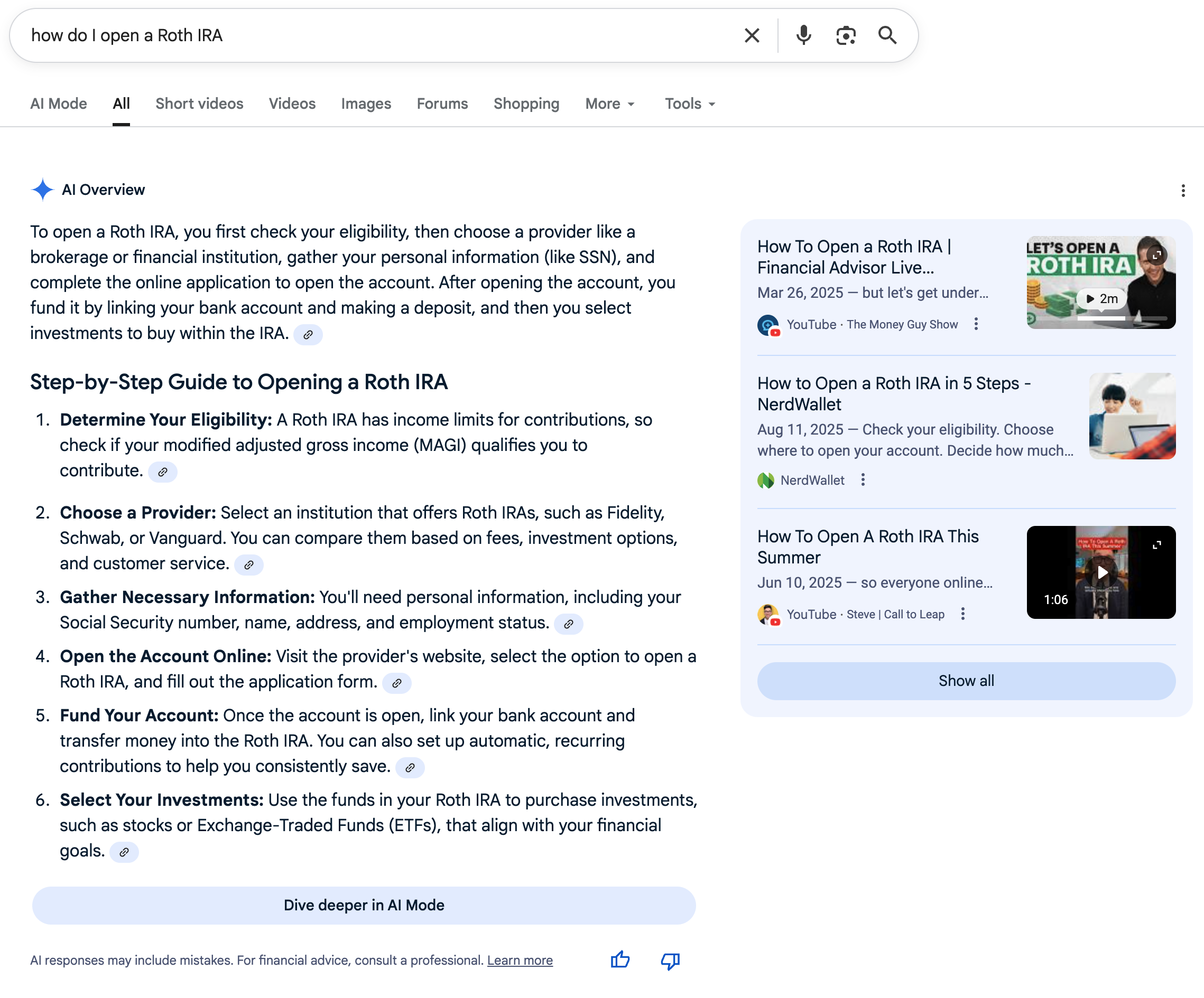 How do I open A Roth IRA | Screenshot by The College Investor
