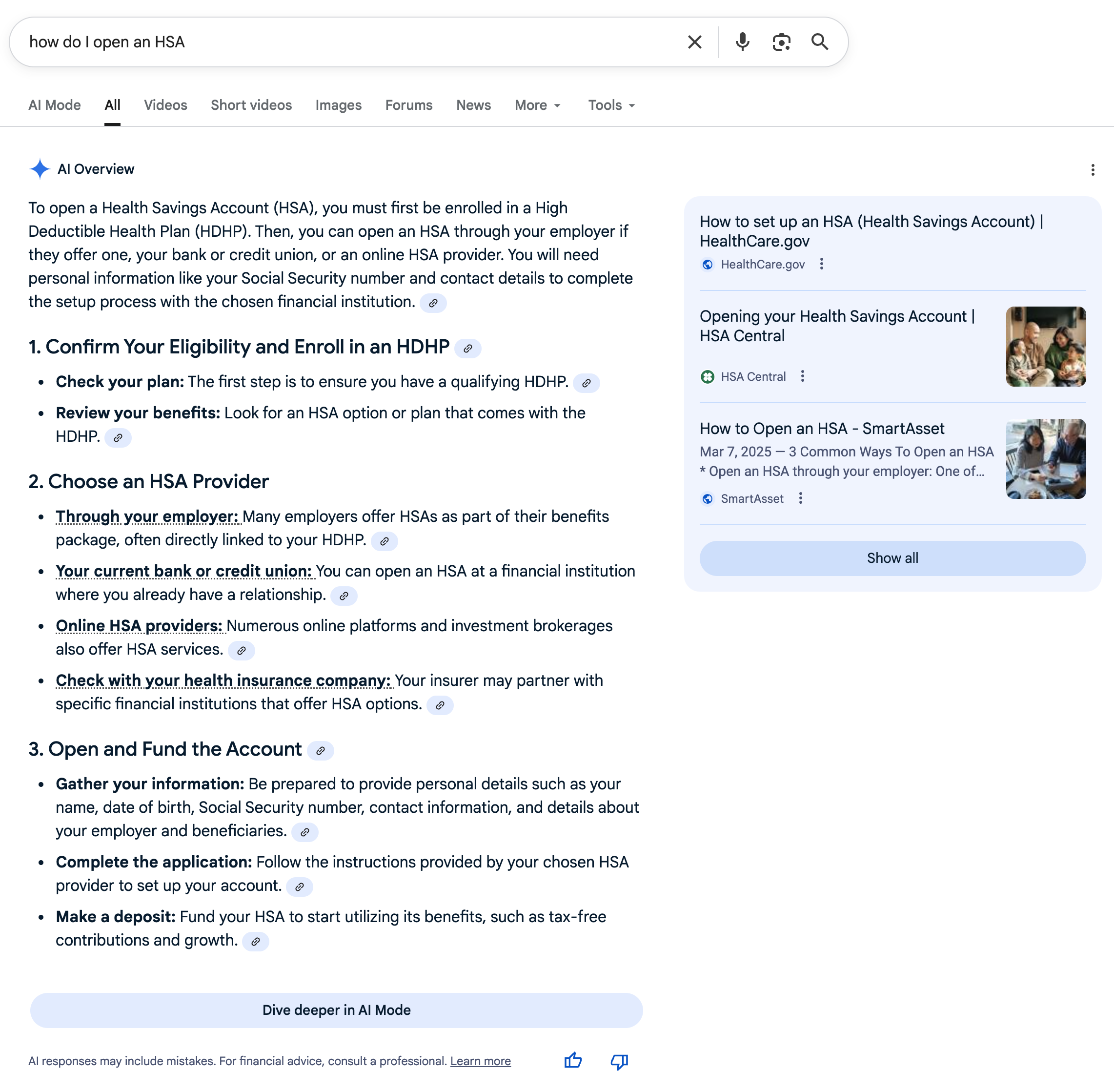How to open an HSA | Screenshot by The College Investor
