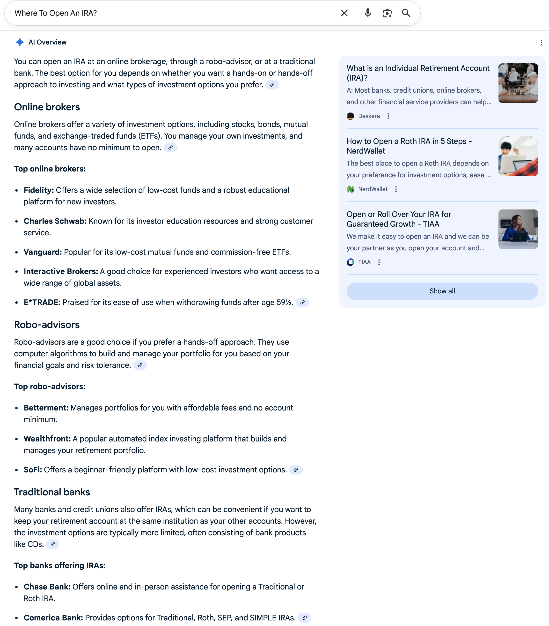 Where To Open An IRA | Screenshot by The College Investor