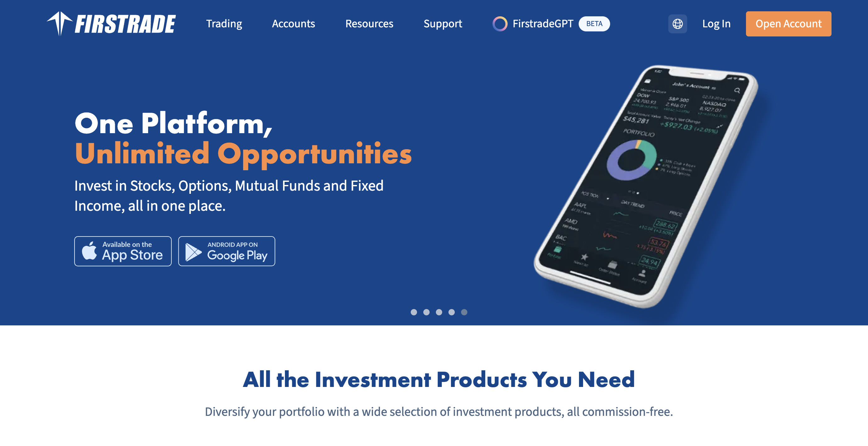 Firstrade homepage Firstrade homepage