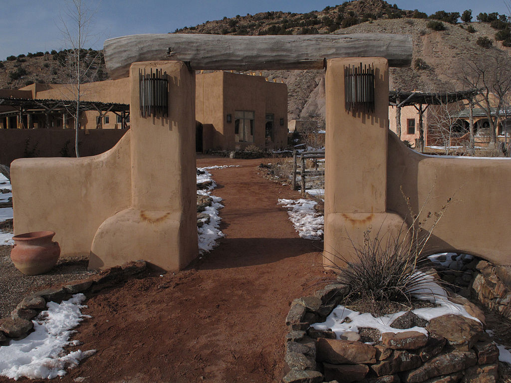 The hills behind at Ojo Caliente Mineral Springs Resort &amp; Spa in Ojo Caliente, New Mexico hold ruins of the Posi Pueblo. (Photo by Phil Velasquez/Chicago Tribune/Tribune News Service via Getty Images)