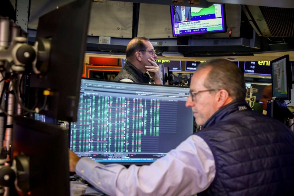 Stock Futures Edge Lower After US Government Shutdown Ends; Dow Slips Following Record Close