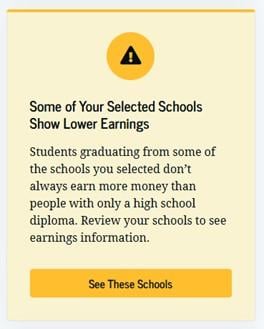 FAFSA new warning label for schools