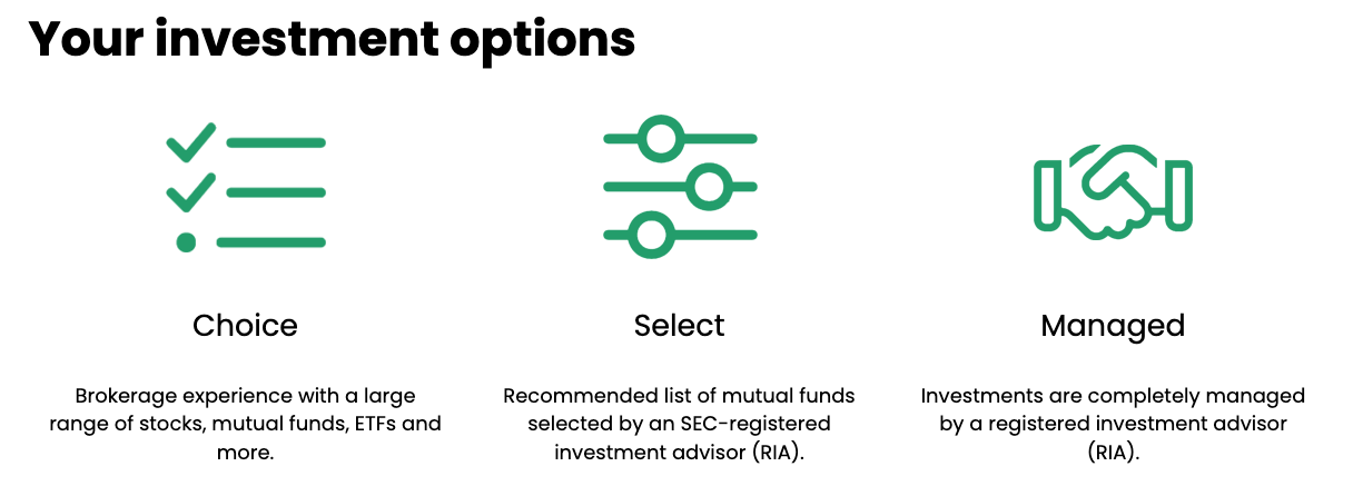 HSA Invest HSA Invest Options | Screenshot by The College Investor