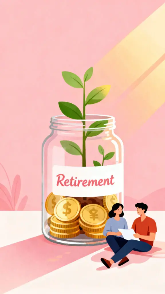 Illustration showing freedom from debt and financial relief on a pastel pink background.