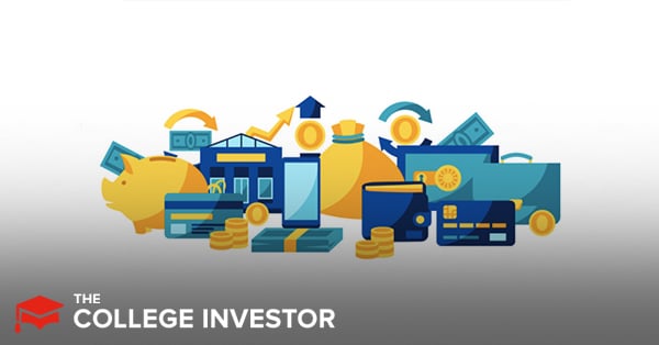 This illustrative image visually represents the diverse investment opportunities available through self-directed IRAs, contrasting them with traditional brokerage limitations. The graphic features various financial elements, including a golden piggy bank, stacks of gold coins, credit cards, dollar bills, and a mobile phone, all suggesting different forms of assets. In the background, blue stylized buildings resembling banks or financial institutions are depicted, with upward-curving arrows symbolizing growth and returns on investments. A large yellow money bag and a secure-looking blue briefcase or vault further emphasize the holding and growth of wealth. The overall composition highlights the concept of modern-day alternative asset investing and the freedom a self-directed IRA offers beyond stocks, funds, and bonds, allowing investors to utilize their retirement accounts as they see fit for broader investment choices.