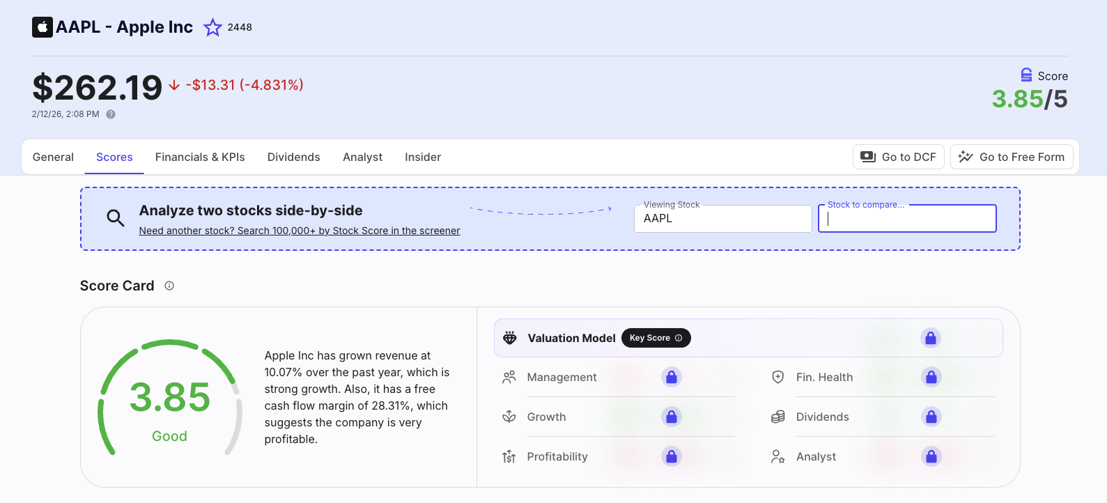 Stock Unlock - Stock Scores screenshot