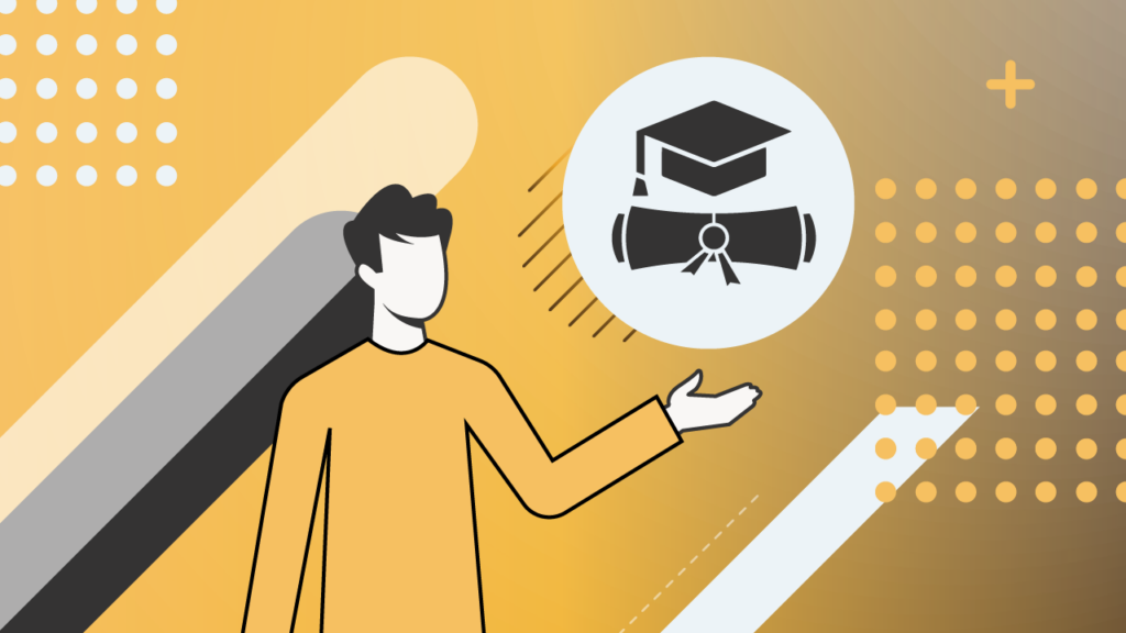 An image of a person holding a graduation cap and law degree, representing the best law school student loans to pay for college in light of the changes to student loan borrowing limits.