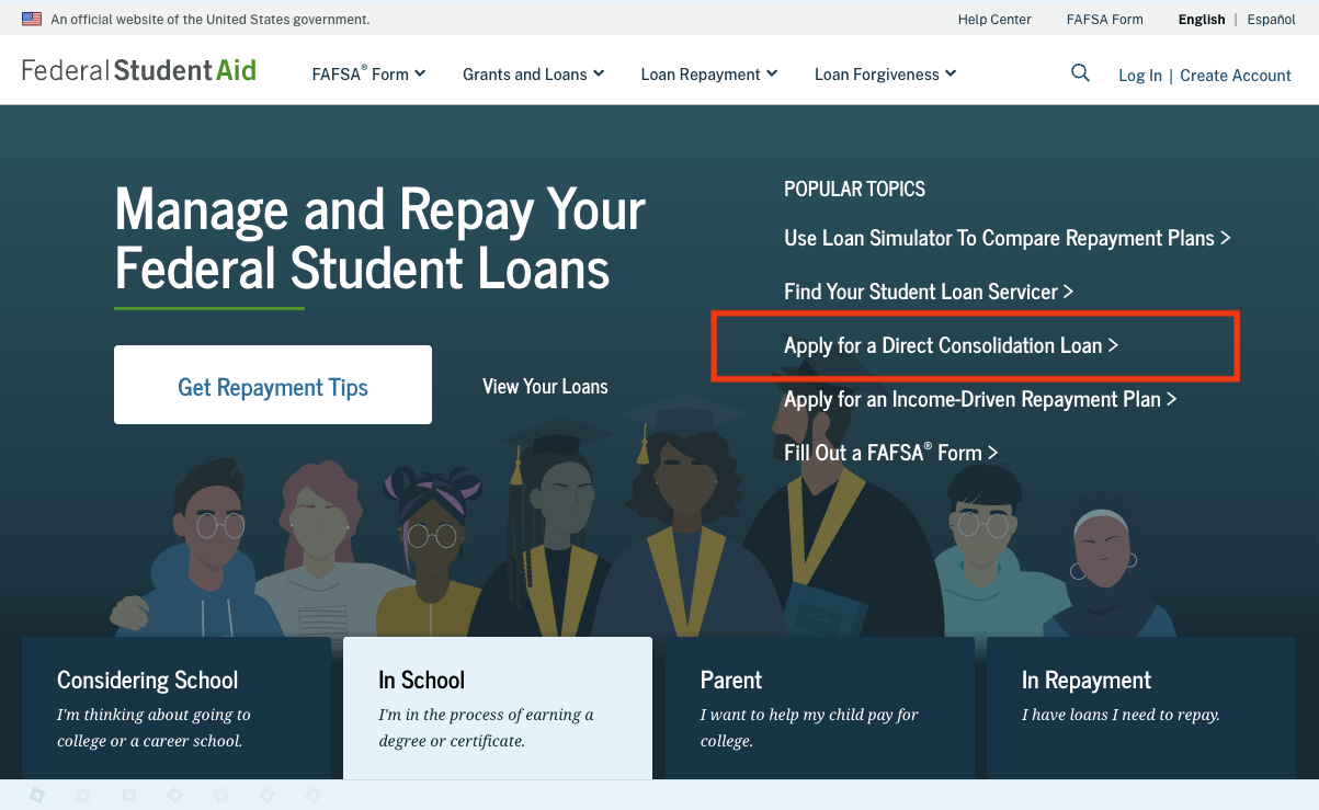 Student Aid Screenshot