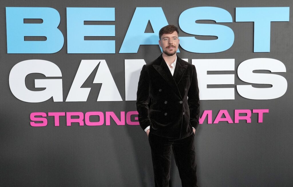 Jimmy Donaldson aka MrBeast at the BEAST GAMES Season 2 Premiere held at the Academy Museum of Motion Pictures in Los Angeles, CA on Tuesday, January 6, 2026. (Photo By Sthanlee B. Mirador/Sipa USA)(Sipa via AP Images)